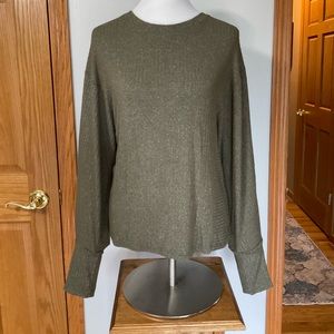 Olive green light weight sweater.